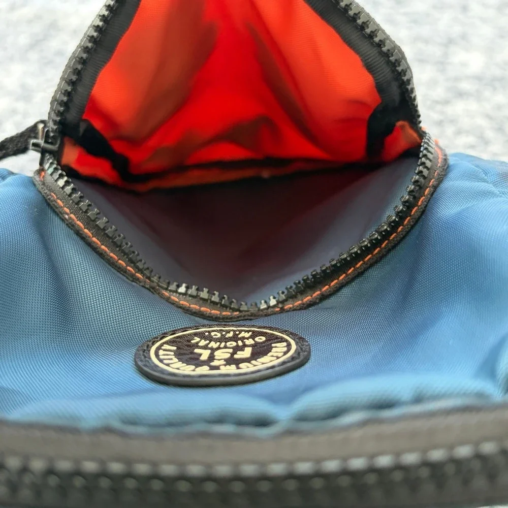 Fossil Sport Patch‎ Nylon Sling Bag Blue Orange Mens Crossbody Travel Backpack